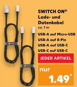 Kaufland SWITCH ON Lade- und Datenkabel Angebot