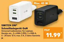 Kaufland SWITCH ON Schnellladegerät GaN Angebot