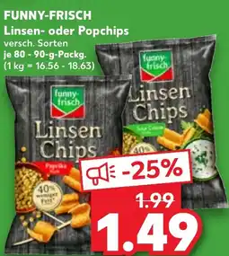 Kaufland FUNNY-FRISCH Linsen- oder Popchips Angebot