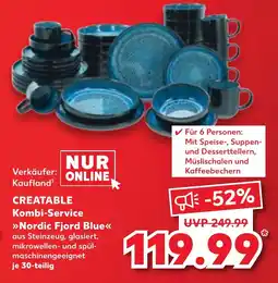 Kaufland CREATABLE Kombi-Service Nordic Fjord Blue Angebot