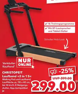 Kaufland CHRISTOPEIT Laufband 2 in 1 S Angebot