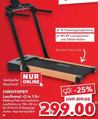 Kaufland CHRISTOPEIT Laufband 2 in 1 S Angebot