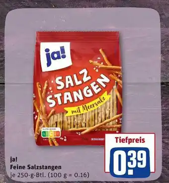 REWE Ja! feine salzstangen Angebot