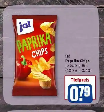 REWE Ja! paprika chips Angebot