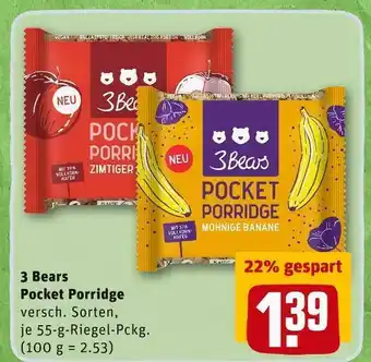 REWE 3 bears pocket porridge Angebot