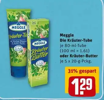 REWE Meggle die kräuter-tube oder kräuter-butter Angebot