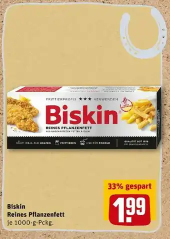 REWE Biskin reines pflanzenfett Angebot