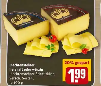 REWE Liechtensteiner liechtensteiner schnittkäse Angebot