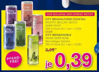 KODi City weinhaltiger cocktail oder weinschorle Angebot