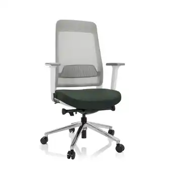 Netto Marken-Discount hjh OFFICE Profi Bürostuhl CHIARO T2 WHITE Stoff / Netzstoff mit Armlehnen (höhenverstellbar) Angebot