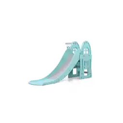 Netto Marken-Discount Moni Kinderrutsche Verena 18017, bis 40 kg, Basketballkorb, 172 cm Rutschlänge blau Angebot