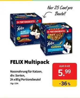 Das Futterhaus Felix Multipack 24x85g Angebot