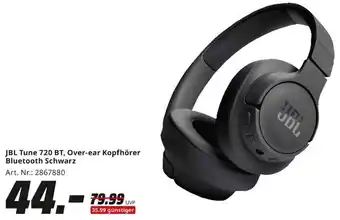 MediaMarkt JBL Tune 720 BT, Over-ear Kopfhörer Bluetooth Schwarz Angebot