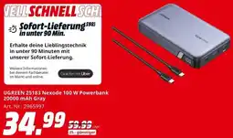 MediaMarkt UGREEN 25183 Nexode 100 W Powerbank 20000 mAh Gray Angebot