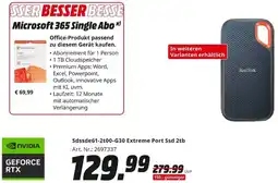 MediaMarkt Sdssde61-2t00-G30 Extreme Port Ssd 2tb Angebot