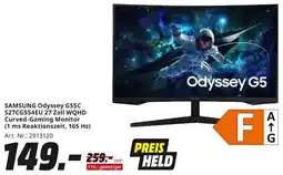 MediaMarkt SAMSUNG Odyssey G55C S27CG554EU 27 Zoll WQHD Curved-Gaming Monitor Angebot