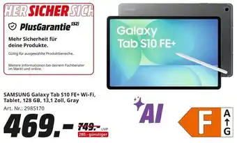 MediaMarkt SAMSUNG Galaxy Tab S10 FE+ Wi-Fi, Tablet, 128 GB Angebot