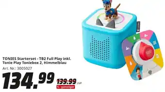 MediaMarkt TONIES Starterset - TB2 Full Play inkl. Tonie Play Toniebox 2, Himmelblau Angebot