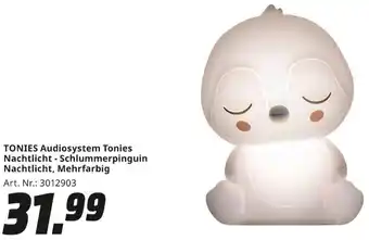 MediaMarkt TONIES Audiosystem Tonies Nachtlicht Schlummerpinguin Nachtlicht, Mehrfarbig Angebot