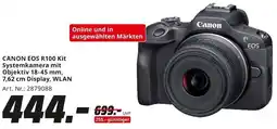 MediaMarkt CANON EOS R100 Kit Systemkamera mit Objektiv 18-45 mm, 7,62 cm Display, WLAN Angebot