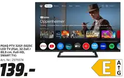 MediaMarkt PEAQ PTV 32GF-5025C LED TV (Flat, 32 Zoll / 80,0 cm, Full-HD, SMART TV) Angebot