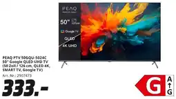 MediaMarkt PEAQ PTV 50GQU-5024C 50" Google QLED UHD TV Angebot