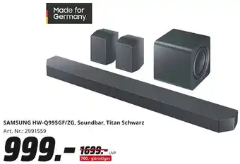 MediaMarkt SAMSUNG HW-Q995GF/ZG, Soundbar, Titan Schwarz Angebot