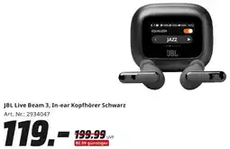 MediaMarkt JBL Live Beam 3, In-ear Kopfhörer Schwarz Angebot