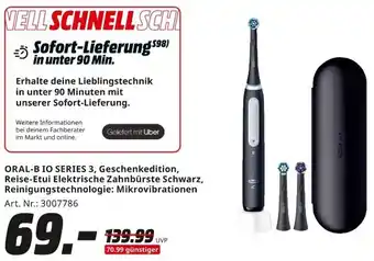 MediaMarkt ORAL-BIO SERIES 3, Geschenkedition, Reise-Etui Elektrische Zahnbürste Schwarz Angebot