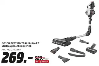 MediaMarkt BOSCH BKS711MTB Unlimited 7 Stielsauger, Akkubetrieb Angebot
