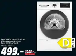 MediaMarkt BOSCH WQG 241031 Trockner Wärmepumpentrockner Serie 6 (9,0 kg, Weiẞ) Angebot