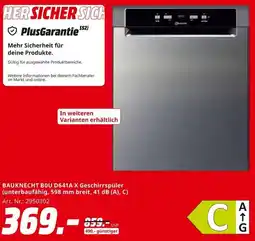 MediaMarkt BAUKNECHT BOU D641A X Geschirrspüler Angebot