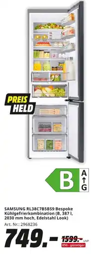 MediaMarkt SAMSUNG RL38C7B5BS9 Bespoke Kühlgefrierkombination Angebot