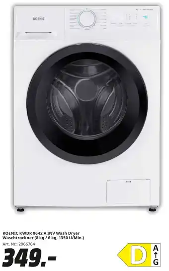 MediaMarkt KOENIC KWDR 8642 A INV Wash Dryer Waschtrockner Angebot