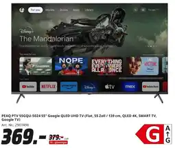 MediaMarkt PEAQ PTV 55GQU-5024 55" Google QLED UHD TV Angebot