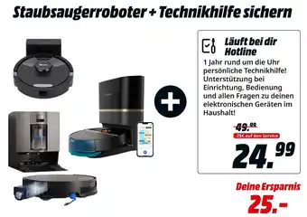 MediaMarkt Staubsaugerroboter + Technikhilfe sichern Angebot