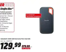 MediaMarkt Sandisk sdssde61-2t00-g30 extreme port ssd 2tb Angebot