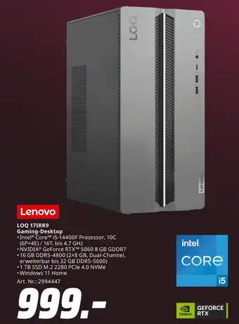 MediaMarkt Lenovo loq 17irr9 gaming-desktop Angebot
