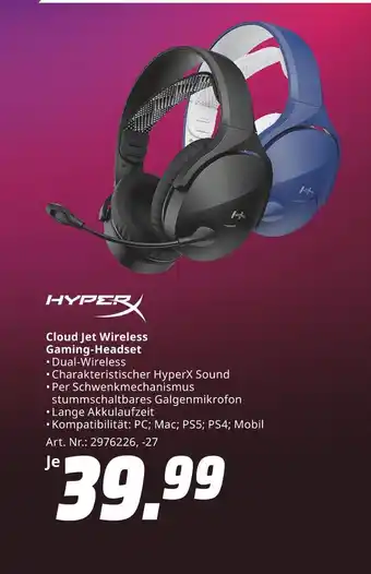 MediaMarkt Hyperx cloud jet wireless gaming-headset Angebot