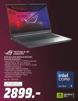 MediaMarkt Republic of gamers rog strix g18 (g815lr-s9222w) gaming notebook Angebot