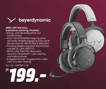 MediaMarkt Beyerdynamic mmx 200 wireless kabelloses gaming-headset Angebot