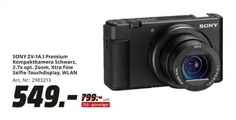 MediaMarkt Sony zv-1a i premium kompaktkamera schwarz Angebot