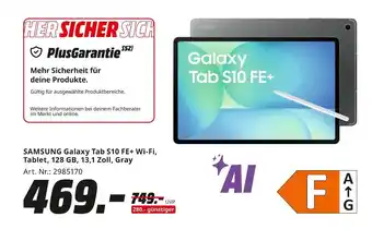MediaMarkt Samsung galaxy tab s10 fe+ wi-fi Angebot
