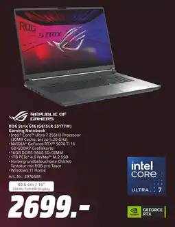 MediaMarkt Republic of gamers rog strix g16 (g615lr-s5177w) gaming notebook Angebot