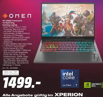 MediaMarkt Omen hp omen transcend 14-fb0375ng gaming laptop Angebot