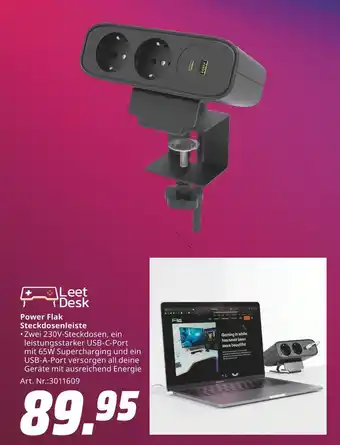 MediaMarkt Leet desk power flak steckdosenleiste Angebot