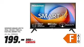 MediaMarkt Hisense 40a4q led tv Angebot