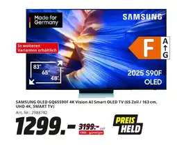 MediaMarkt Samsung oled gq65s90f 4k vision ai smart oled tv Angebot