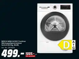 MediaMarkt Bosch wqg 241031 trockner wärmepumpentrockner serie 6 Angebot