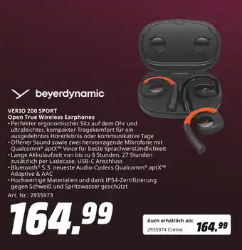 MediaMarkt Beyerdynamic verio 200 sport open true wireless earphones Angebot